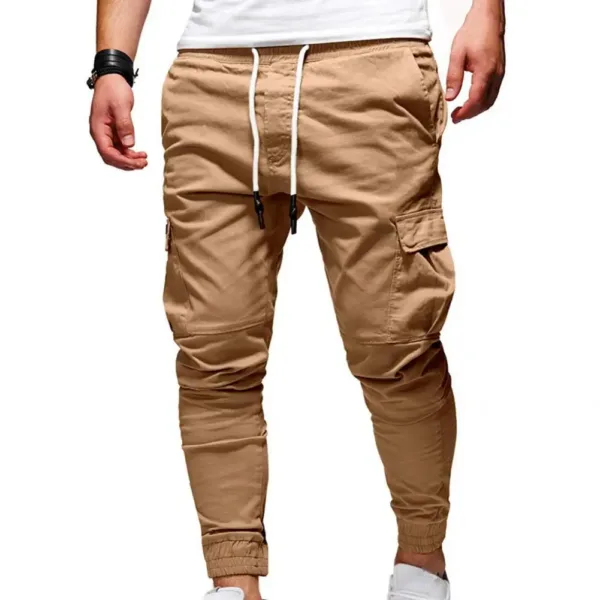 Loose-Fit Cargo Pants with Pockets for Men - Image 5