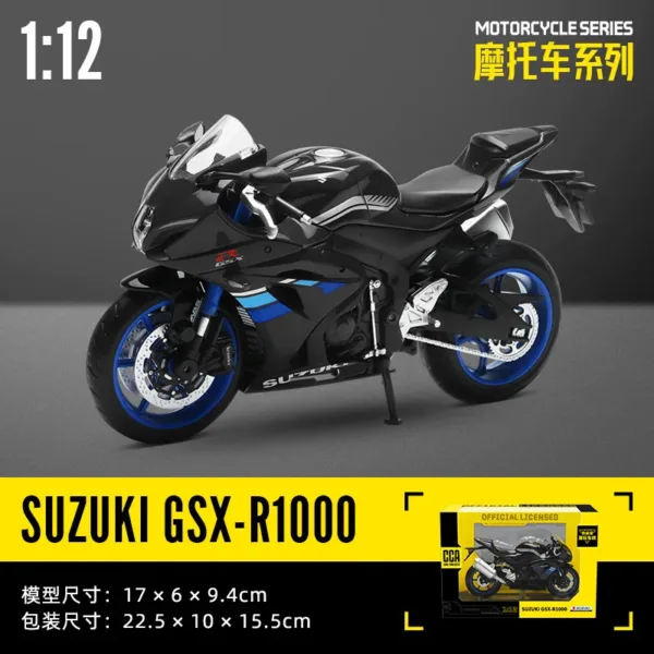 1:12 BMW S1000 RR Diecast Motorcycle Model - Image 22