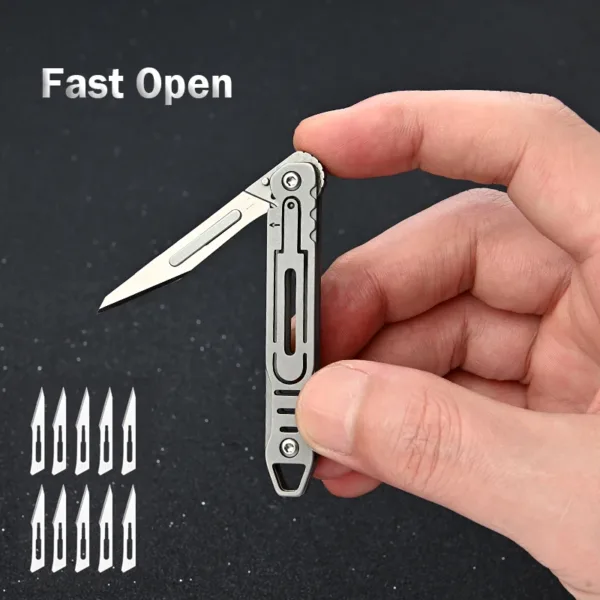 Portable Folding Knife with 10 Blades - Image 7