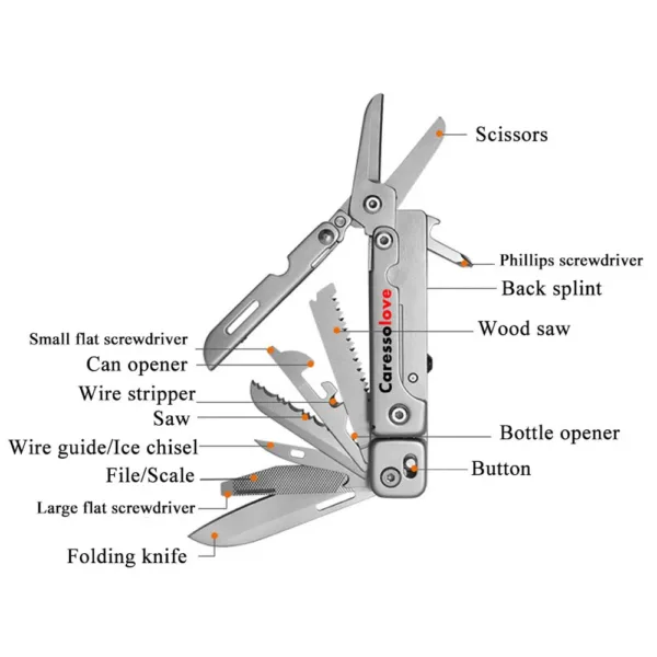 Multifunctional Folding Knife with Scissors - Image 2