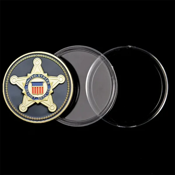 USA Gold Plated Eagle Challenge Coin 40mm - Image 3