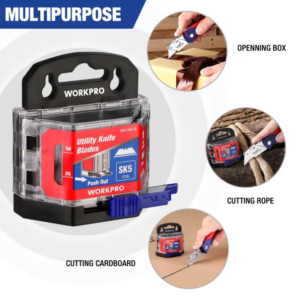 WORKPRO Heavy Duty Utility Knife Blades 50PCS - Image 4