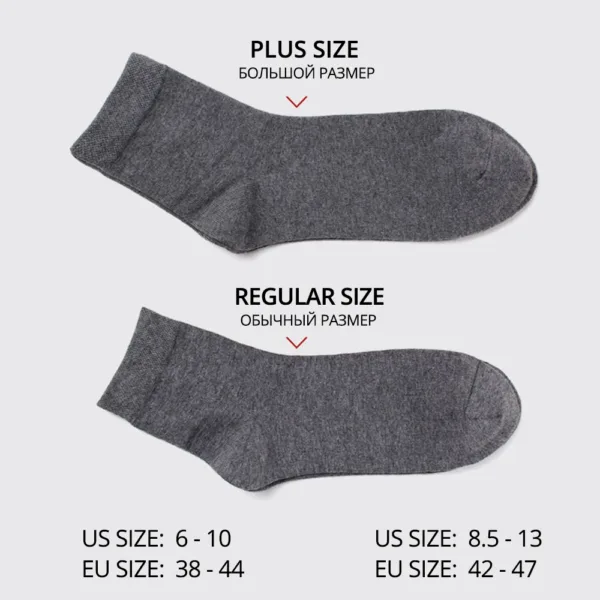 Men's Cotton Socks Set of 10 in Black - Image 4