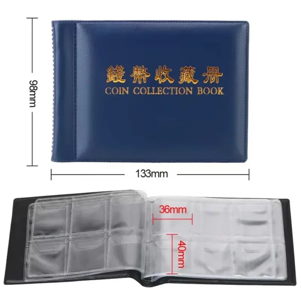 Coin Collection Book with 60 Pockets - Image 3