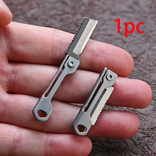 Stainless Steel Portable Keyring Necklace Knife - Image 7