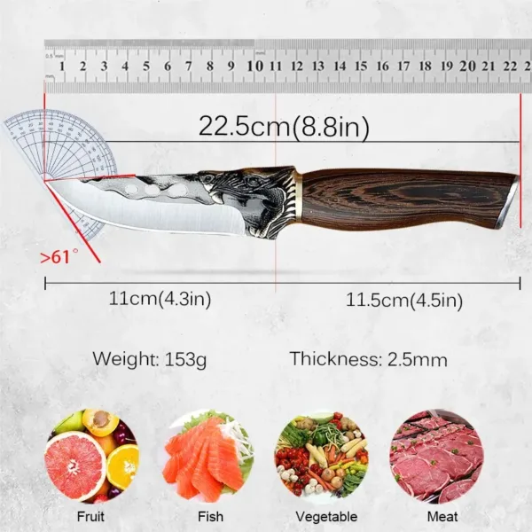 Handmade Stainless Steel Boning Cleaver Knife - Image 2
