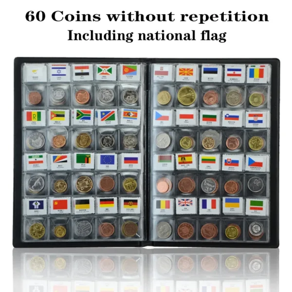 60 Replica World Coins Collection with Album