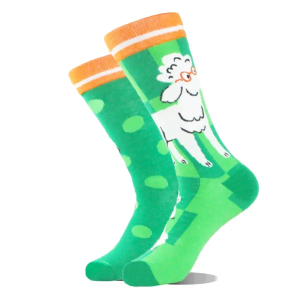 Funny Alien Planet Shark Design Cotton Socks - Image 13