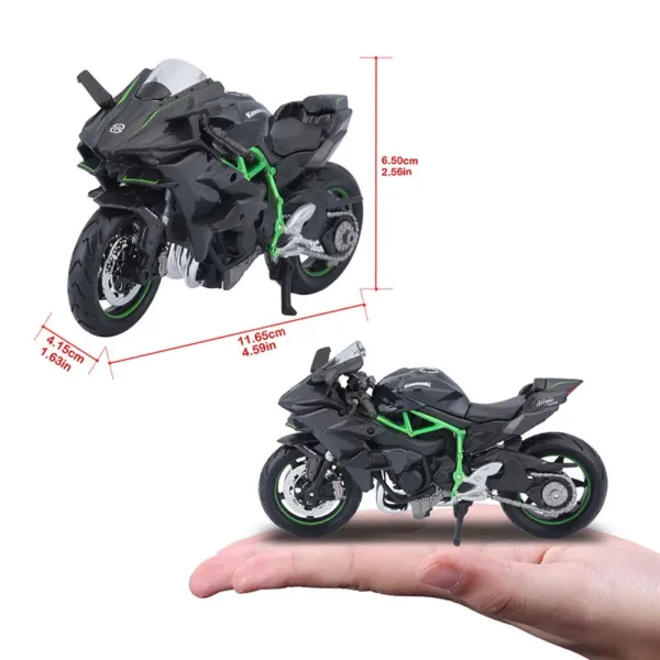 Maisto 1:18 Kawasaki H2R Diecast Motorcycle - Image 5