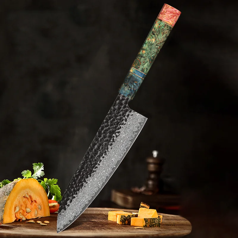 8 Inch Damascus Chef Tool with Composite Handle 2 8 Inch Damascus Chef Tool with Composite Handle - Image 2