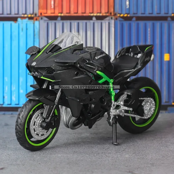 1:18 Kawasaki Ninja H2R Diecast Motorcycle Model - Image 3