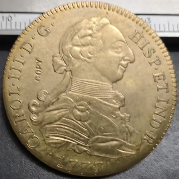 Colombia 1777 8 Escudos Gold Replica Coin - Image 2