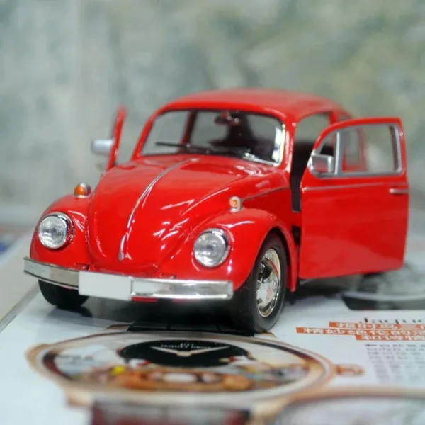 Vintage Beetle Diecast Pull Back Car Model - Image 6