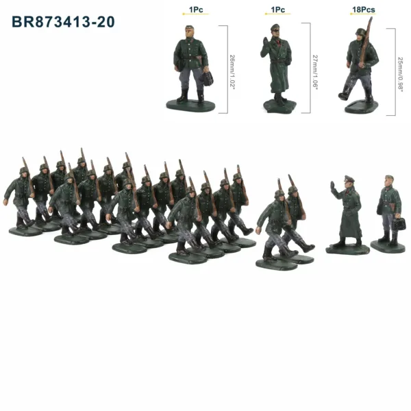 HO Scale 1:87 Military Figures Set of 20 - Image 12