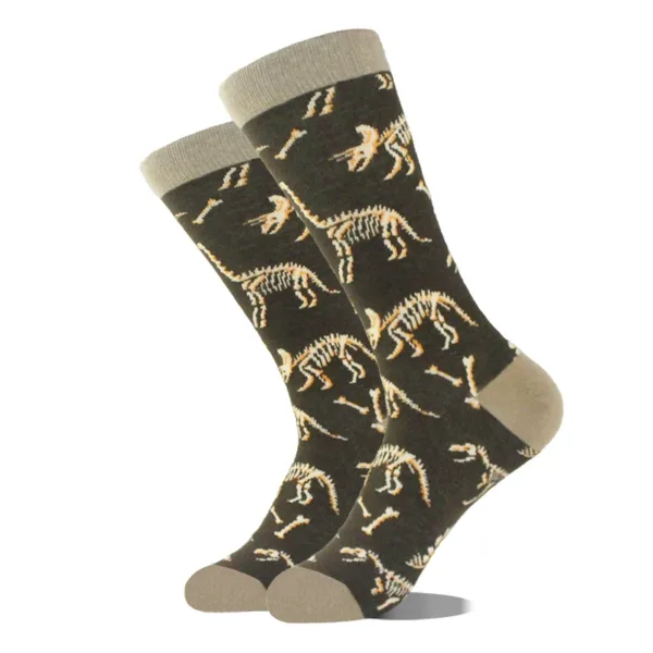 Funny Alien Planet Shark Design Cotton Socks - Image 23