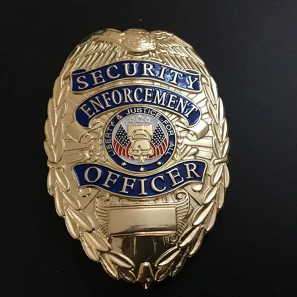 Gold Plated Security Officer Emblem Badge - Image 7