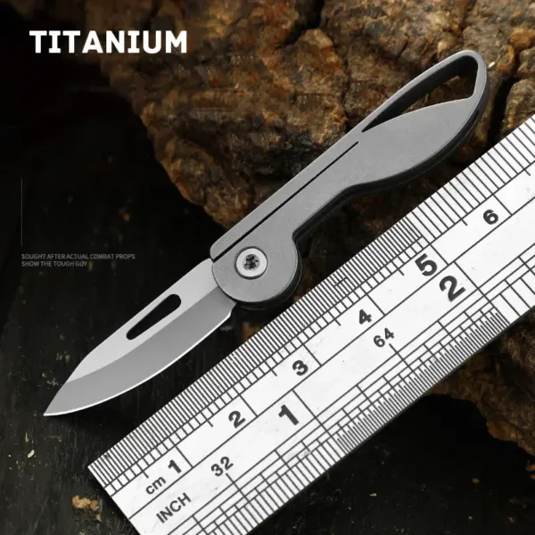 Titanium Alloy Folding Knife with D2 Blade - Image 11