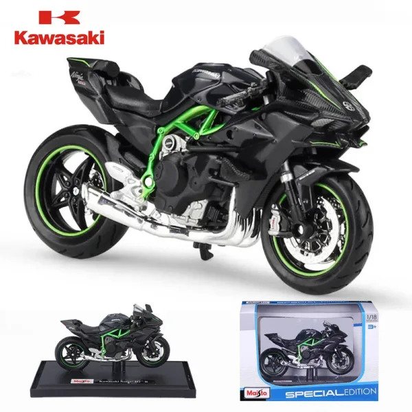 Maisto 1:18 Kawasaki H2R Diecast Motorcycle - Image 2