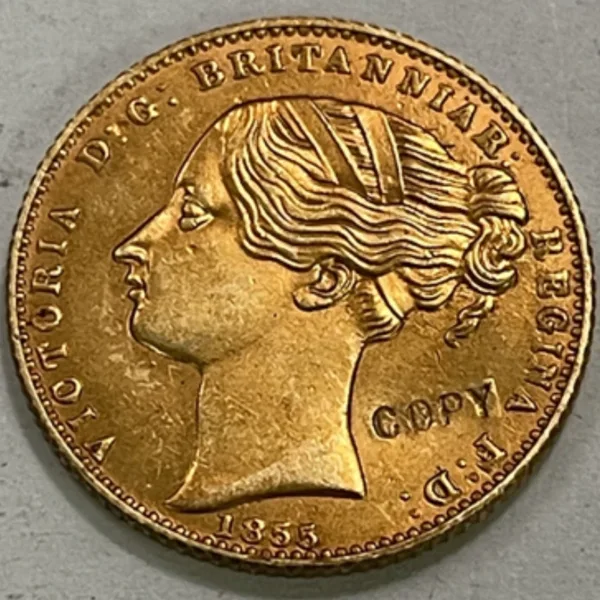 Victorian Gold Plated Replica Sovereign Coin