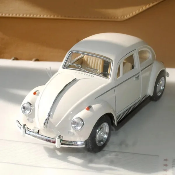 Vintage Beetle Diecast Pull Back Car Model - Image 4