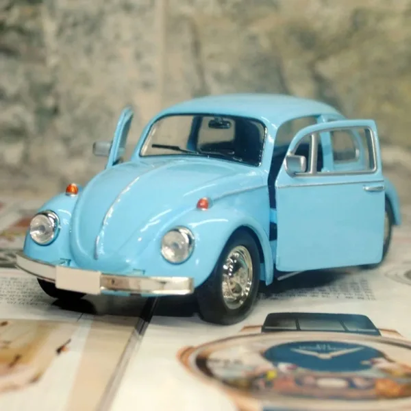 Vintage Beetle Diecast Pull Back Car Model - Image 5