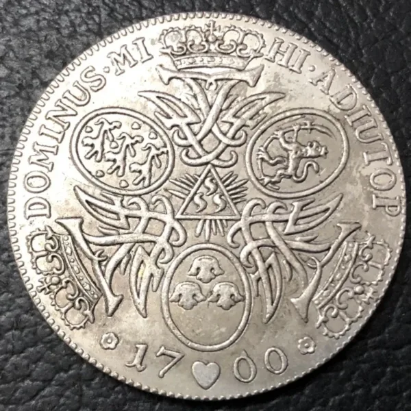 1700 Denmark 8 Skilling Silver Plated Replica - Image 3