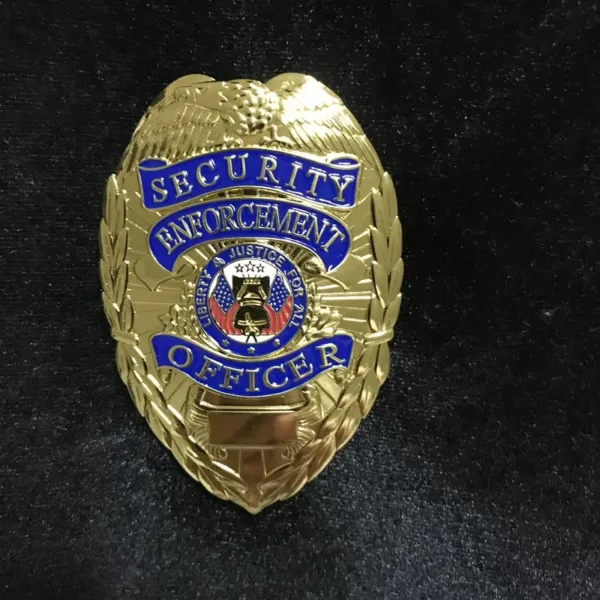 Gold Plated Security Officer Emblem Badge