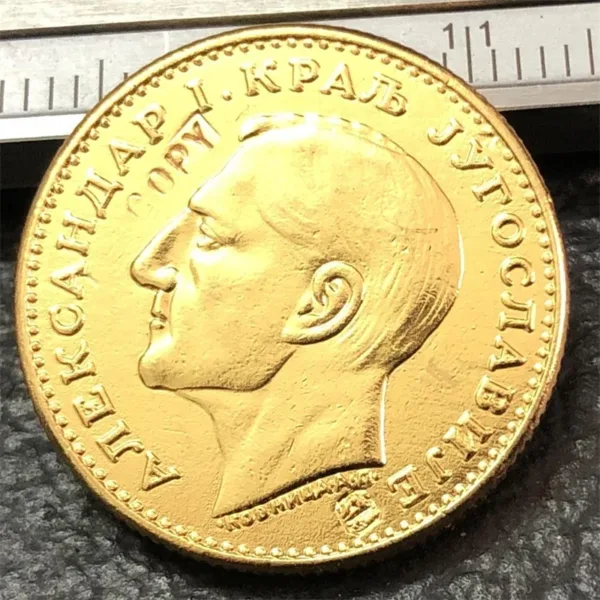 Yugoslavia 1931 1 Dukat Replica Gold Coin - Image 3