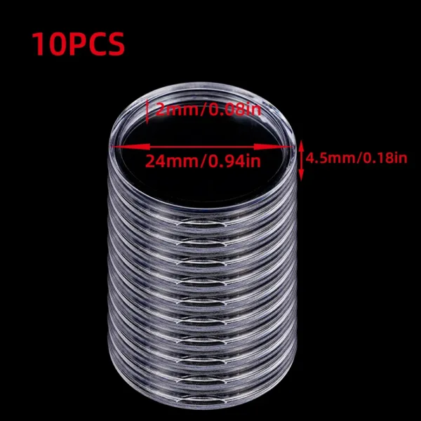 Clear Plastic Coin Storage Capsules Set - Image 10