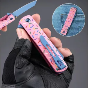 Vibrant Folding Fruit Knife with Stainless Steel Blade