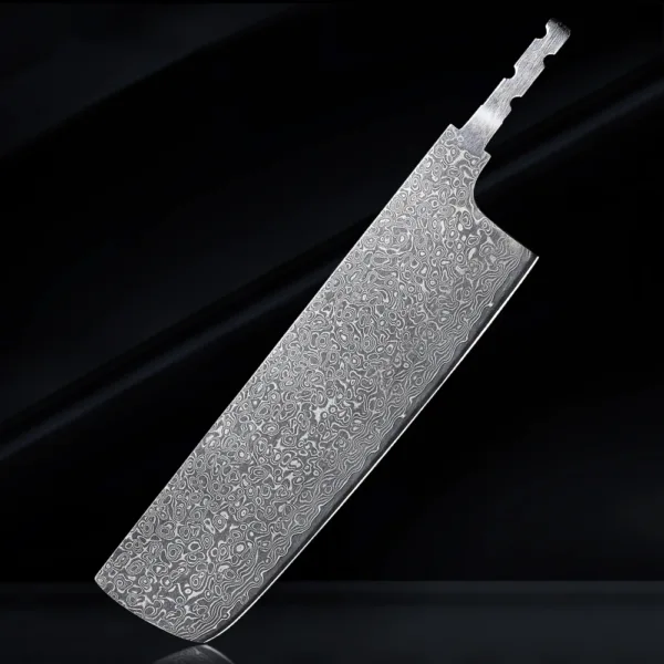 Hand Forged Damascus Steel Knife Blade - Image 12