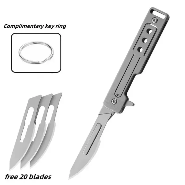 Stainless Steel Mini Folding Knife - Image 8