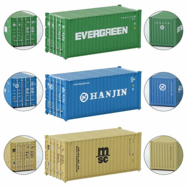 3pcs HO Scale 20ft Shipping Containers Set - Image 23