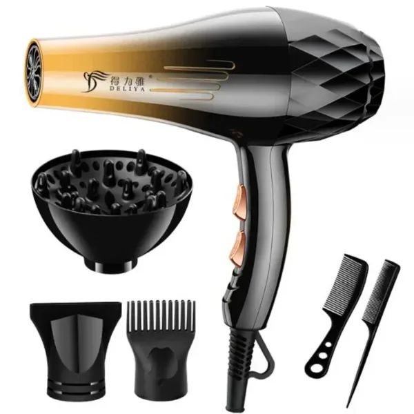 Professional Hair Dryer 1200W/2200W with Brush - Image 3