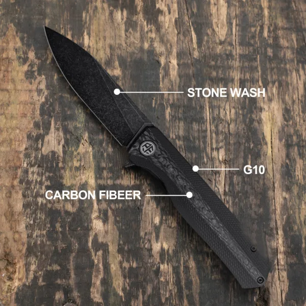 D2 Steel Folding Knife with G10 Handle - Image 19