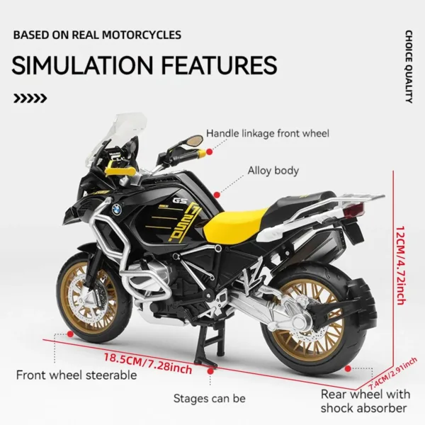 1:12 Scale CCA Die-cast Motorcycle Model - Image 4