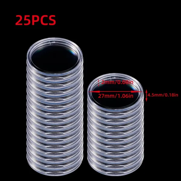 Clear Plastic Coin Storage Capsules Set - Image 33