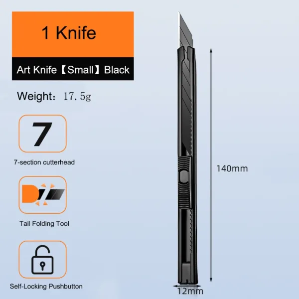 Retractable Carbon Steel Utility Knife 10.7cm - Image 15
