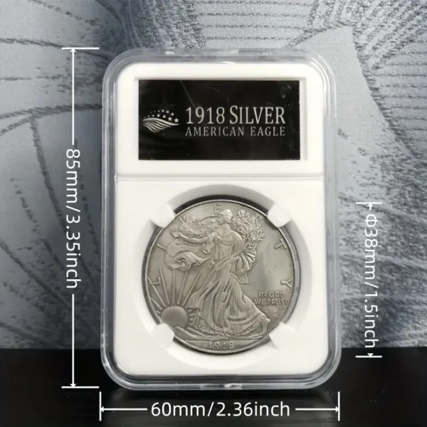 Liberty Goddess Vintage Silver Coin Replica - Image 3