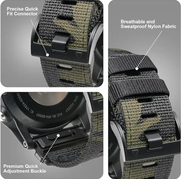 Nylon QuickFit Strap for Garmin Watches - Image 3