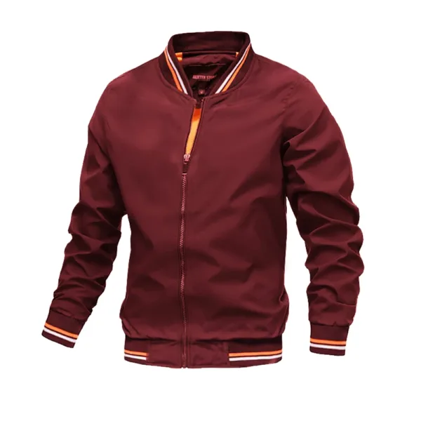 Men's Casual Slim Fit Bomber Jacket - Image 10