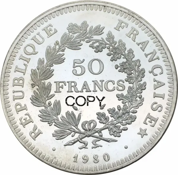 1980 France 50 Francs Replica Coin