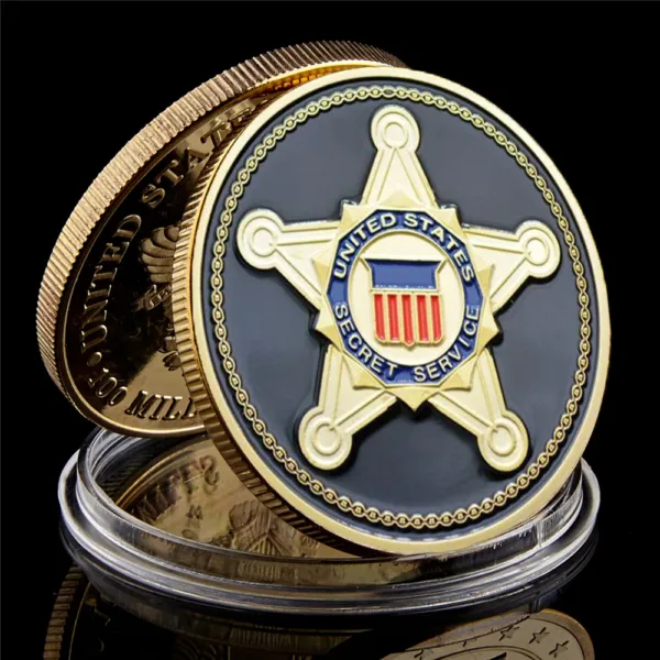 USA Gold Plated Eagle Challenge Coin 40mm