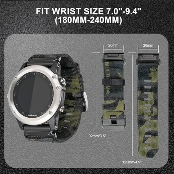 Nylon QuickFit Strap for Garmin Watches - Image 4