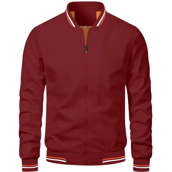 Men's Casual Slim Fit Bomber Jacket - Image 3