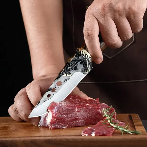 Handmade Stainless Steel Boning Cleaver Knife - Image 3