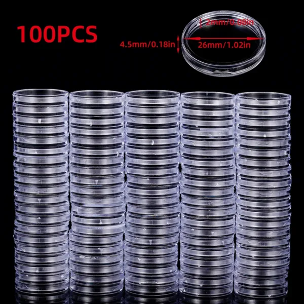 Clear Plastic Coin Storage Capsules Set - Image 36