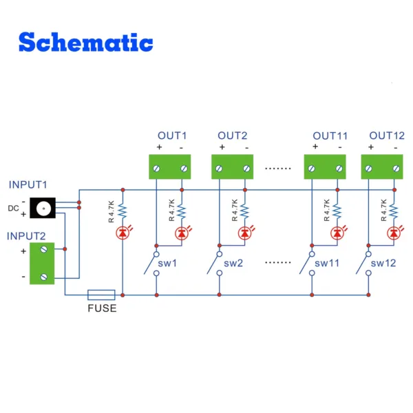 12 Channel DC Power Distribution Module 3V-24V - Image 2