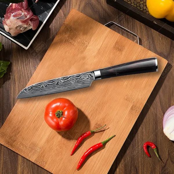 Professional Santoku Kitchen Knife 7cr17 Steel - Image 4