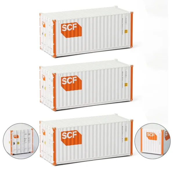 HO Scale 1:87 Shipping Container Set of 3 - Image 11